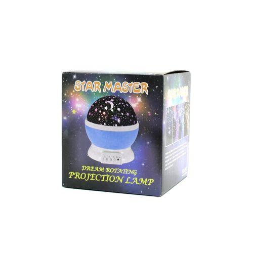 Otomatik Dönerli Ay Yıldız Projeksiyon Gece Lambası (USB & Pil)