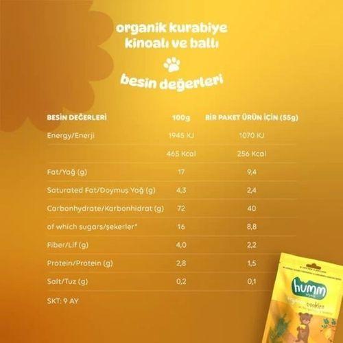 Çocuk Humm Organik Ballı ve Kinoalı Kurabiye 55 Gr