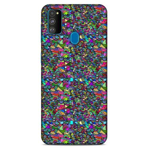 Lopard Samsung Galaxy M30s Uyumlu Kılıf Soyut Sanat (31) Baskılı TPU Kılıf