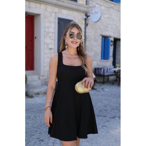 Kadın Kare Yaka Mini Elbise