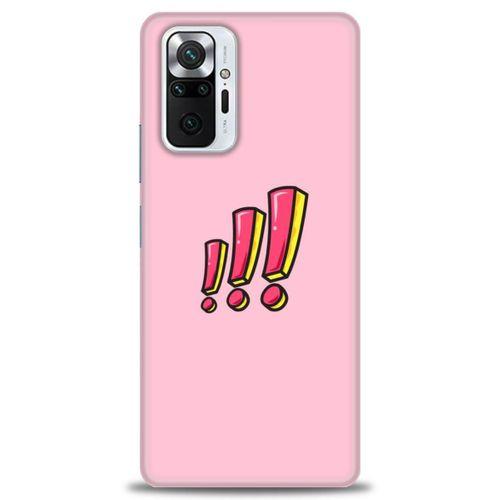 Xiaomi Redmi Note 10 Pro Kılıf HD Baskılı Kılıf - Ünlem + Tam Ekran Koruyucu