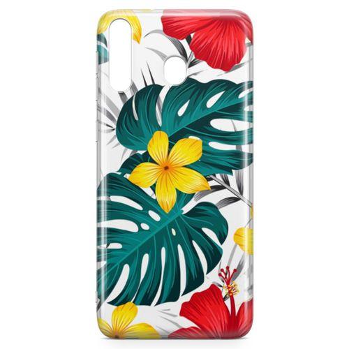 Samsung Galaxy M30 Kılıf Marmaris Çiçekleri Arka Kapak Koruma Desenli Full Koruyucu