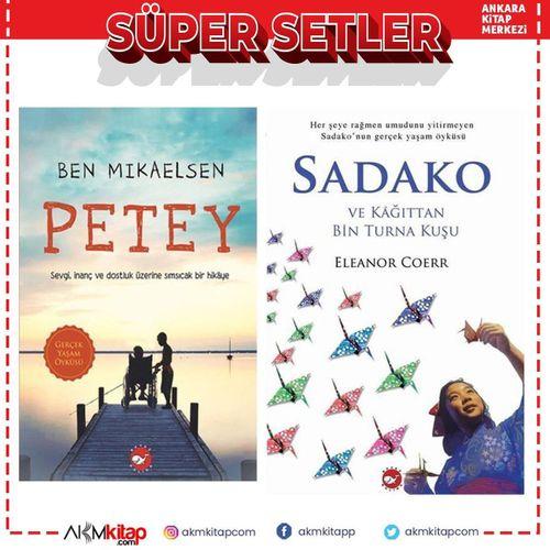Beyaz Balina Petey ve Sadako Kağıttan Bir Turna Kuşu Seti 2 Kitap