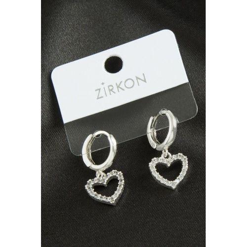 Kalp Zirkon Taşlı Küpe