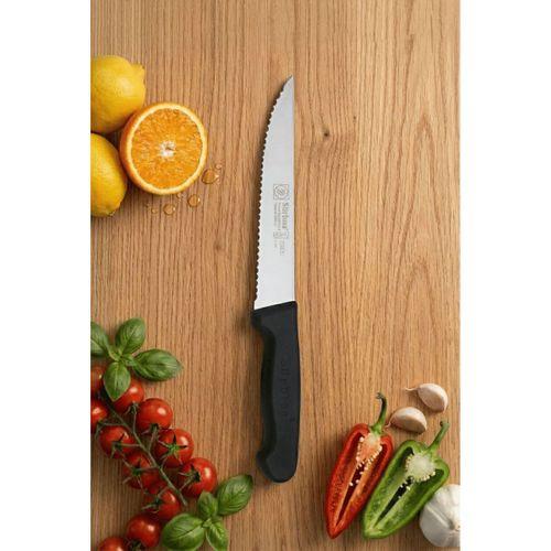 Lazerli Tırtıklı Sürmene Sebze Meyve Biftek Steak Mutfak Bıçağı 24 Cm Lazer Bileme Sürbisa 61005-LZ