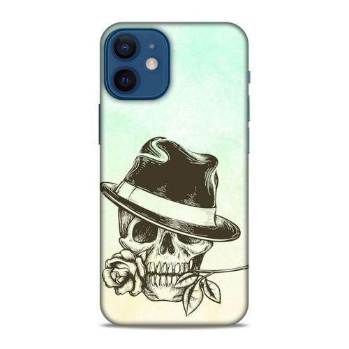 Lopard Apple iPhone 12 Mini Uyumlu Kılıf Tattoo's (23) Ultra Koruma Kılıfı Çiçekli İskelet