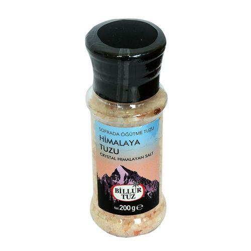 Billur Tuz Sofrada Öğütme Yemeklik Himalaya Kristal Granül Doğal Kaya Tuzu 200 Gr Değirmenli