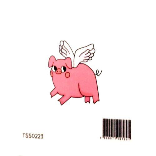 The Sticker Story Kanatlı Domuzcuk Tss0223 Kişileştirme Stickerı - 2 adet