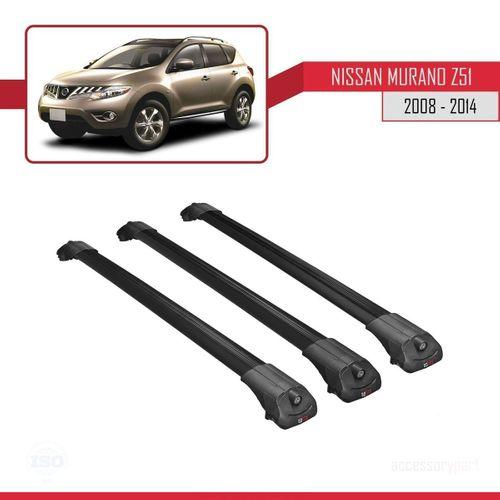 Nissan Murano (Z51) 2008-2014 Arası ile uyumlu ACE-1 Ara Atkı Tavan Barı SİYAH 3 ADET BAR