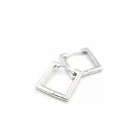 Kare Halka Küpe - Gümüş