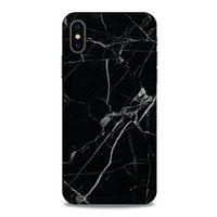 Mermer Desenli (17) Tema Tasarım Kılıf Siyah Apple iPhone XS Kılıf