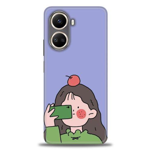 Realme C55 Kılıf HD Baskılı Kılıf - Yeşil Kız + Tam Ekran Koruyucu