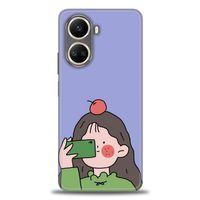 Realme C55 Kılıf HD Baskılı Kılıf - Yeşil Kız + Tam Ekran Koruyucu