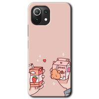 Xiaomi Mi 11 HD Baskılı Kılıf + 9D Tam Ekran Koruyucu - Meyveli Süt