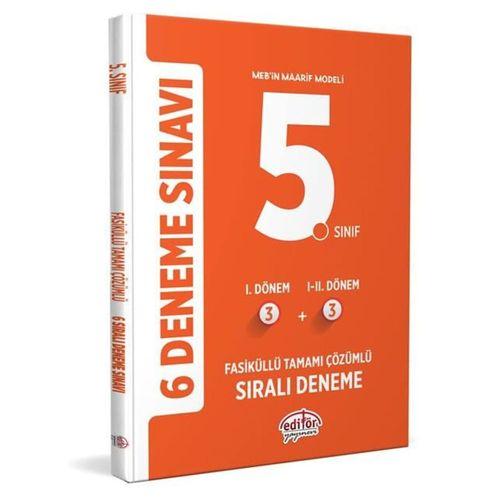 5. Sınıf 6 Fasiküllü Deneme Sınavı Editör Yayınları