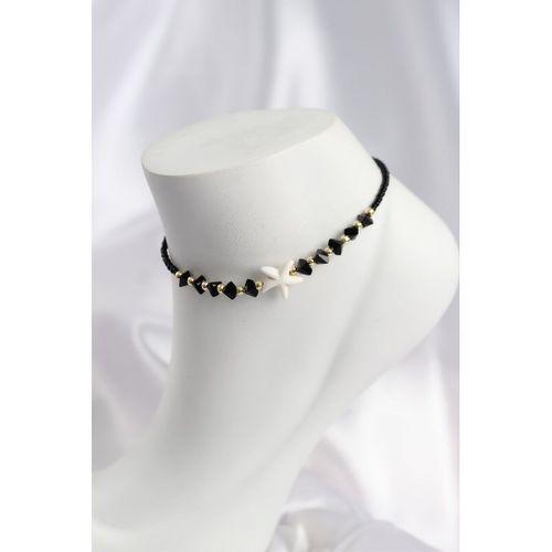 Siyah Renk Deniz Yıldızı Motifli Halhal