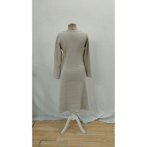 Kadın Uzun Kollu Kare Yaka Midi Kaşkorse Elbise