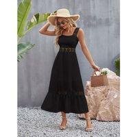 Kadın Askılı Dantel Detaylı Kiloş Janjan Krep Elbise