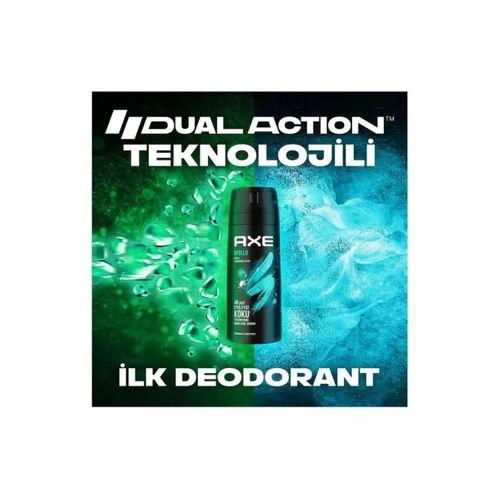 3 Adet Axe Erkek Sprey Deodorant Apollo 48 Saat Etkileyici Koku Vücut Spreyi 150 ml