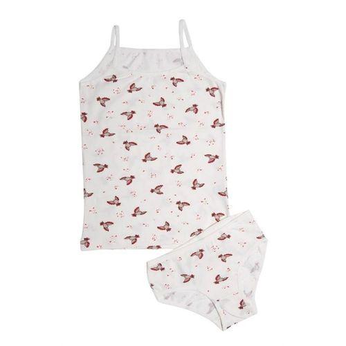 Kota Kız Çocuk Kuş Baskılı Bikini Takımı