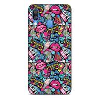 Retro (1) Desen Kılıfı Renkli Samsung Galaxy A40 Kılıf