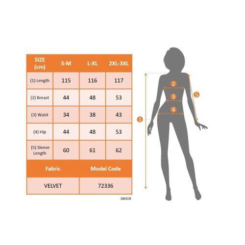 Kadın Uzun Kollu Kruvaze Yakalı Yandan Düğmeli önden çapraz Kesin Detaylı Midi Kadife Elbise