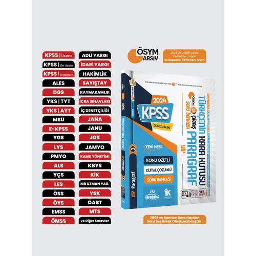 KPSS Türkçenin Kara Kutusu ÖSYM VİP PARAGRAF 3 Konu Özetli Çözümlü Çıkmış Soru Arşivi  Bankası