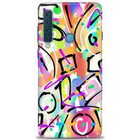 Samsung Galaxy A9 2018 Kılıf HD Baskılı Kılıf - Renkler ve Çizgiler + Tam Ekran Koruyucu