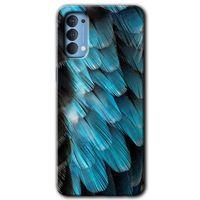 MRCİLETİSİM Oppo Reno 4 Kılıf Baskılı Kapak - 9D Tüyler + 5D Tam Kaplayan Cam