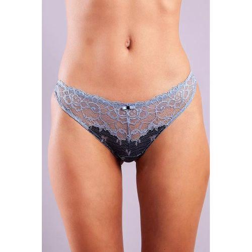 Golshan Gilda Mini Slip, Kadın Dantelli Mavi Külot