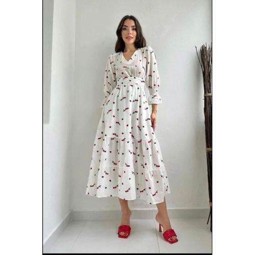 Kırmızı Gipeli Vual Elbise