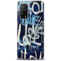 Xiaomi Mi 10T Kılıf HD Baskılı Kılıf - Love Mavi + Tam Ekran Koruyucu