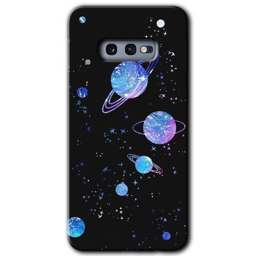 MRCİLETİSİM MRCİLETİSİM Samsung Galaxy S10e Kılıf HD Desen Baskılı Arka Kapak + Temperli Cam - Samanyolu Galaksi