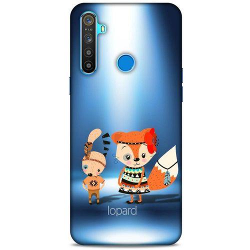 Oppo Realme 5i Kılıf FunnyMaX (1) Kılıfı Mavi Beyaz