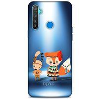 Oppo Realme 5i Kılıf FunnyMaX (1) Kılıfı Mavi Beyaz
