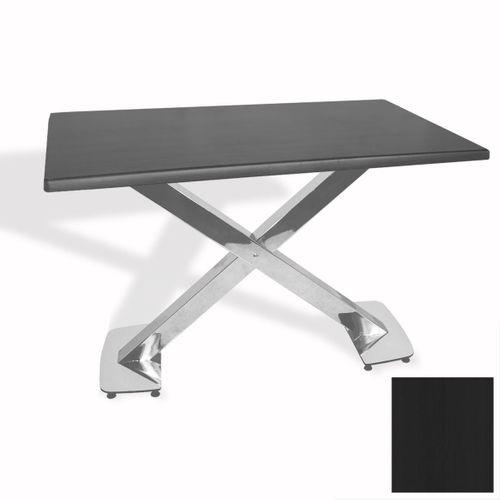 Dockers İks Masa Kromnikel (70x120 - Werzalit, Allzalit yada Wermodin Tabla) - Siyah