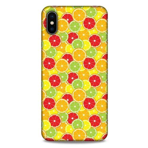 Frutix Turunç 03 Apple iPhone XS Max Kılıf Desenli Silikon