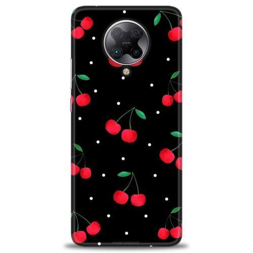 Xiaomi Redmi K30 Pro Kılıf HD Baskılı Kılıf - Kirazlar + Tam Ekran Koruyucu