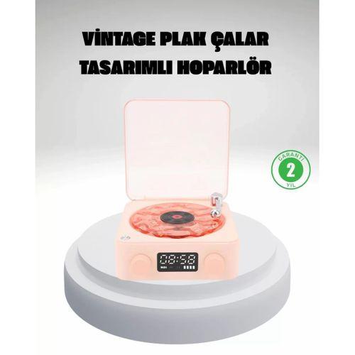 Gece Lambası Stereo Bluetooth Hoparlör Dijital Saat Su Dalgası Efektli 3-ü-1 Cihaz