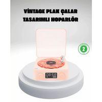 Gece Lambası Stereo Bluetooth Hoparlör Dijital Saat Su Dalgası Efektli 3-ü-1 Cihaz