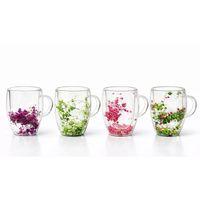 Çift Camlı Çiçekli Kupa Bardak Alk4468