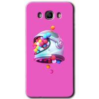 Potkal Hediye Fabrikası Samsung Galaxy J7 2016 Kılıf HD Desen Baskılı Arka Kapak - Uzay Başlığı