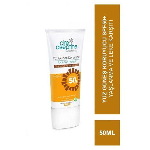 Cire Aseptine Cire Aseptine Sun Yüz Güneş Koruyucu Yaşlanma ve Leke Karşıtı Krem 50 SPF 50ml