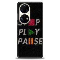 Huawei P50 Pro Kılıf HD Baskılı Kılıf - Stop Play + Tam Ekran Koruyucu