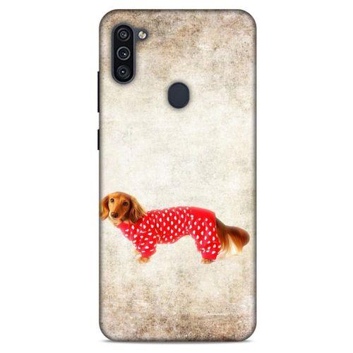 Samsung Galaxy M11 Kılıf Köpek Kıyafetleri (30) Silicone Case Dacshund Pijama