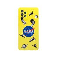 Samsung A72 Nasa Premium Silikonlu Sarı Telefon Kılıfı