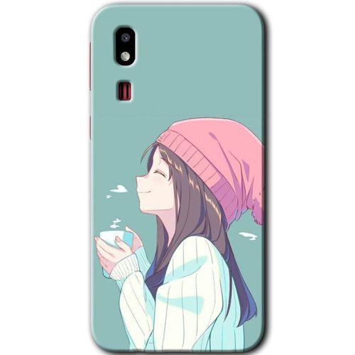 Galaxy A2 Core Kılıf HD Desen Baskılı Arka Kapak - Happy Girl + Kırılmaz Cam