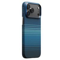 Apple iPhone 17 Pro Max Kılıf M-safe Şarj Özellikli Aramid Fiber Pitaka Tactile Woven Sunset-Moonrise Serisi Sunset Kapak