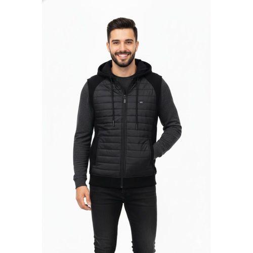 Erkek Kapitone Modelli 3 İplik Kapüşonlu Yelek BGL-ST04866