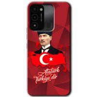 Tecno Spark 8C Kılıf HD Desen Baskılı Arka Kapak - Atatürkiye